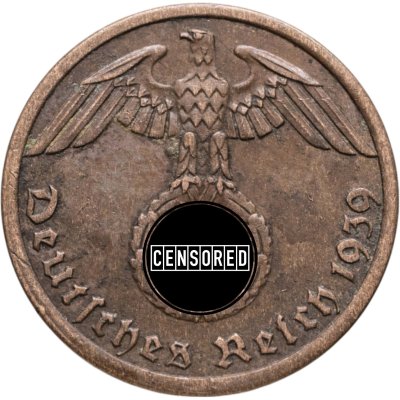 купить Германия, Третий рейх 1 рейхспфенниг (reichspfennig) 1939 A