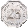 Купить Франция, Коммуна Байонна, нотгельд 25 сантимов 1920 "Торговая палата"