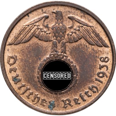 купить Германия (Третий рейх) 2 рейхспфеннига (reichspfennig) 1938 D