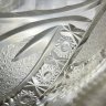 Купить Большой салатник овальной формы с резным геометрическим декором, стекло, алмазная грань, СССР, 1970-1990 гг.