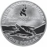 Купить США, Филадельфия 1 доллар (dollar) 1995 P  XXVI летние Олимпийские Игры, Атланта 1996 - Бег знак монетного двора: "P"