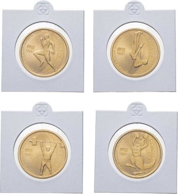 купить Австралия, подборка из 4-х памятных монет 1 доллар (dollar) 2012 Австралийская сборная на играх ХХХ летней Олимпиады Лондон-2012
