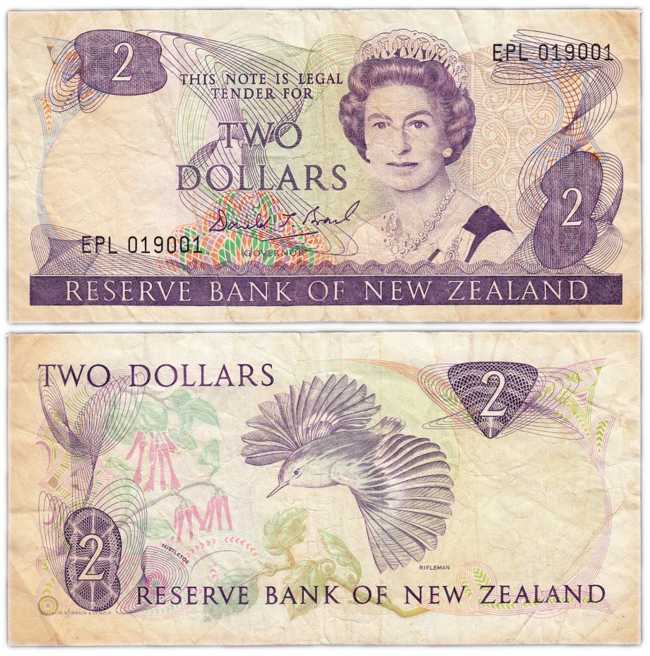купить Новая Зеландия 2 доллара  1989-1992 (Pick 170с)