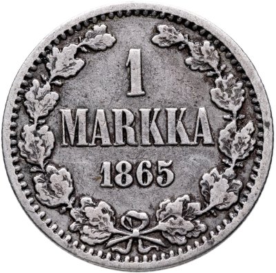 купить 1 марка 1865 S Российская Финляндия
