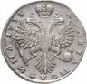 Купить полтина 1733   голова меньше, портрет смещен ближе к центру