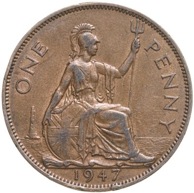 купить Великобритания 1 пенни (penny) 1947