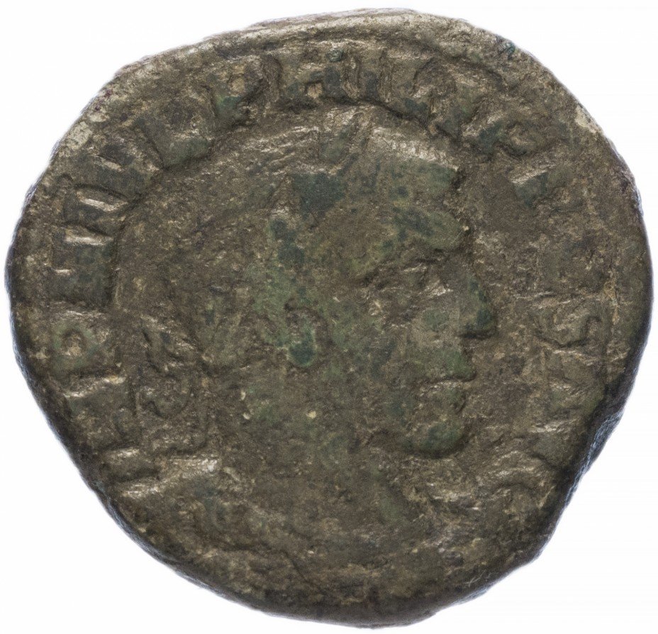 купить Римская Империя Филипп I 244-249 гг сестерций (реверс: Кибела стоит, слева бык, справа лев)