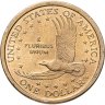 Купить США 1 доллар (dollar) 2000 P Sacagawea dollar (Сакагавея доллар - парящий орёл) знак монетного двора "P" - Филадельфия
