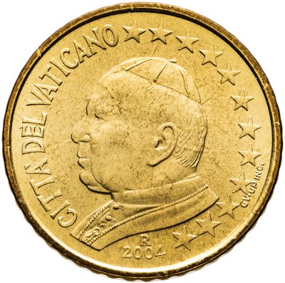 купить Ватикан 50 центов (cents) 2004 "Портрет Папы Иоана Павла II"
