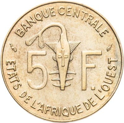 купить Западная Африка (BCEAO) 5 франков (francs) 1992