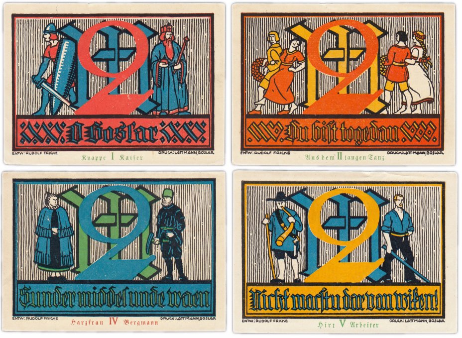 купить Германия (Ганновер: Гослар) набор из 4-х нотгельдов 1922