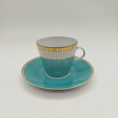 купить Пара чайная, фарфор, крытье, золочение, Lichte Porzellan (Лихте), ГДР, 1966-1985 гг.