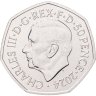 Купить Великобритания 50 пенсов 2024 "Динозавры - Диплодок"