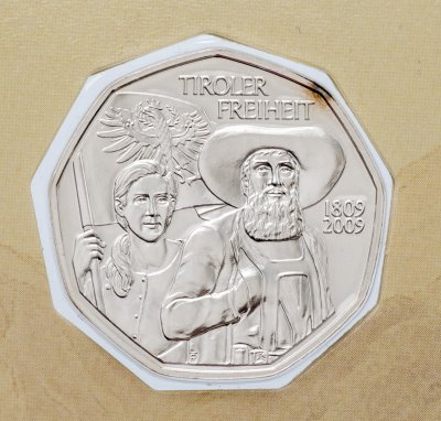 купить Австрия 5 евро 2009 Тироль BU