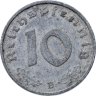 Купить Германия, Третий рейх 10 рейхс пфеннигов (reichspfennig) 1943 двор В