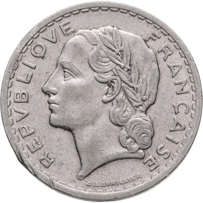 купить Франция 5 франков (francs) 1945