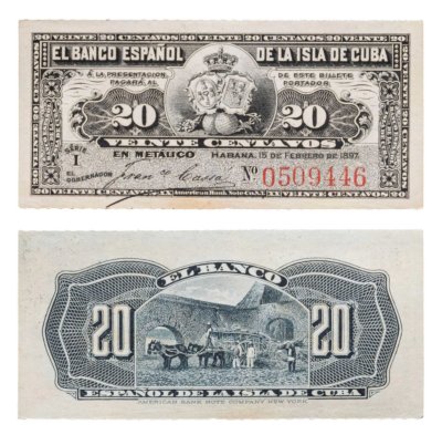 купить Куба 20 сентаво 1897 года P-53