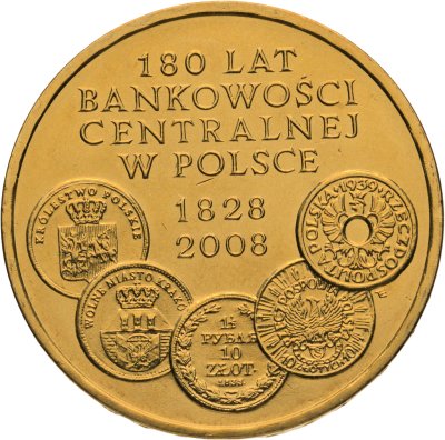 купить Польша 2 злотых 2009 "180 лет центральному банку Польши"
