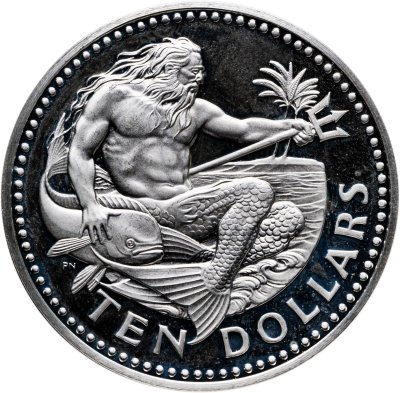 купить Барбадос 10 долларов (dollars) 1973 Нептун