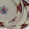 Купить Набор пирожковых тарелок с цветочным декором на 6 персон, Portland Pottery, фаянс, деколь, золочение, Великобритания, 1946-1970 гг.