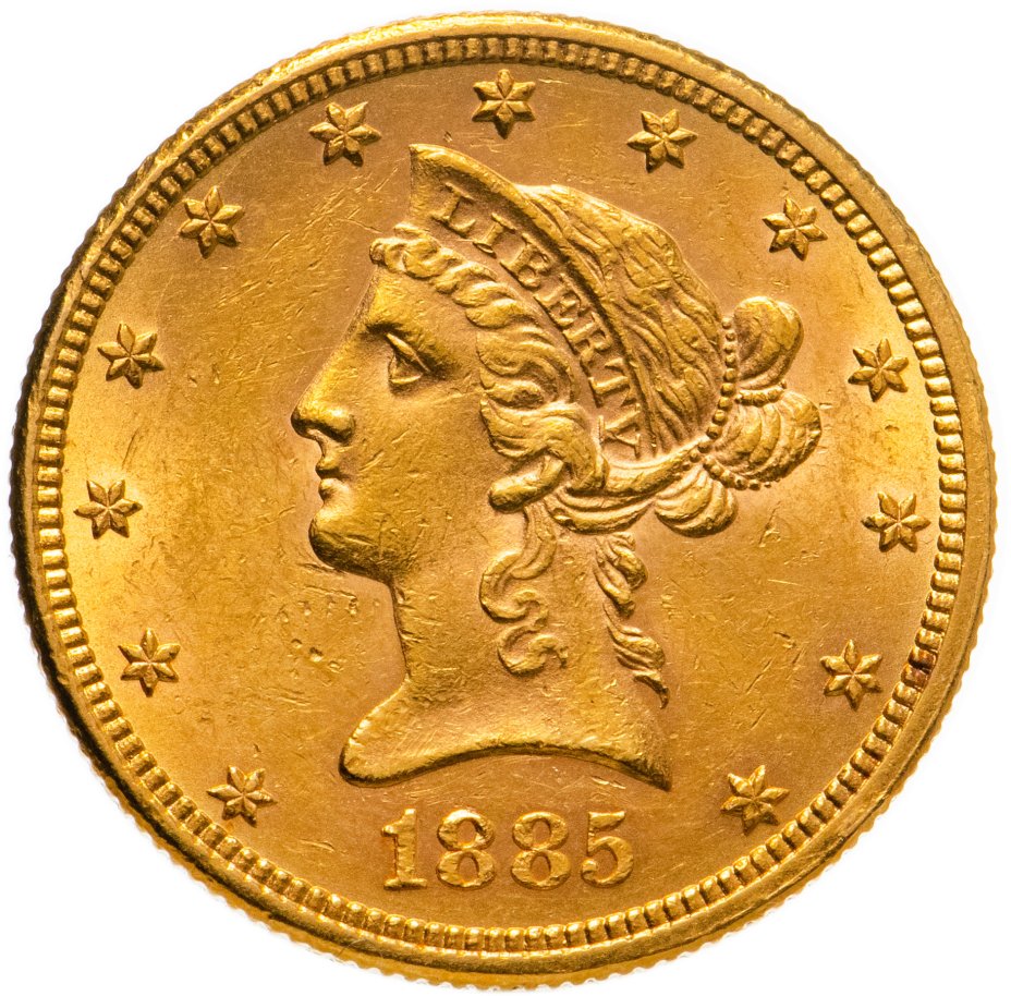 купить США 10 долларов (dollars) 1885 Без отметки монетного двора