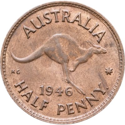 купить Австралия 1/2 пенни (penny) 1946