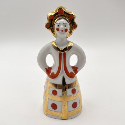 купить Статуэтка "Матрешка-невеста", фарфор, роспись, золочение, Дулевский фарфоровый завод (Дулёво), СССР, 1968-1991 гг.