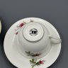 Купить Набор из 2 кофейных пар , украшенных цветочным декором Tietsin Porcelain, фарфор, деколь, золочение, Китай, 1990-2000 гг.