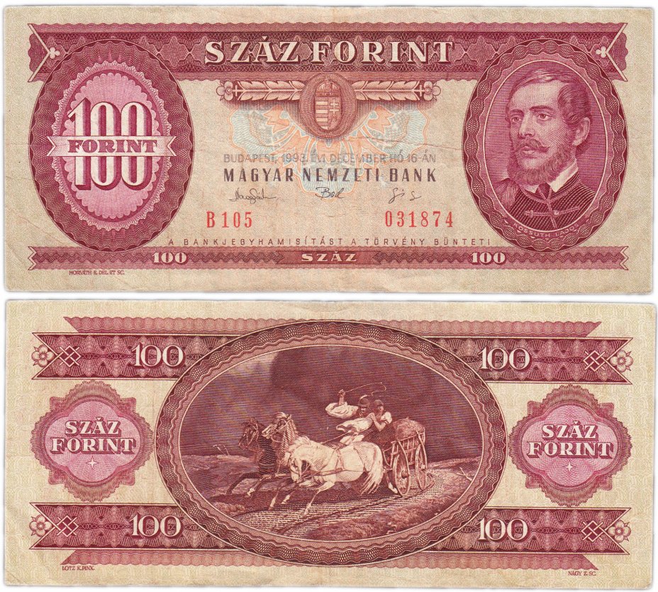 купить Венгрия 100 форинтов 1993 (Pick 174b)
