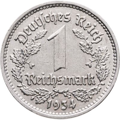 купить Германия, Третий рейх 1 рейхсмарка 1934 G