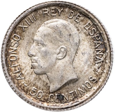 купить Испания 50 сентимо (centimos) 1926
