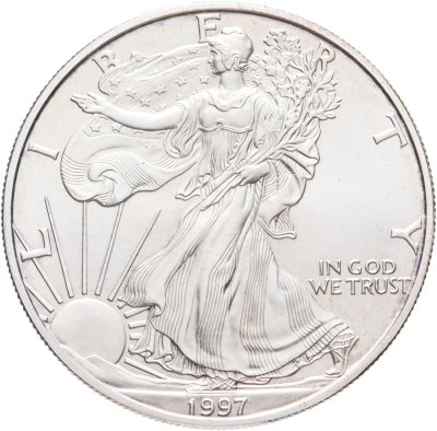 купить США 1 доллар (dollar) 1997 Американский серебряный орёл Без отметки монетного двора