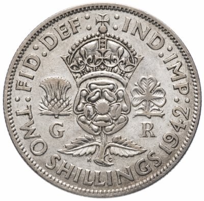 Купить Великобритания 2 шиллинга 1942