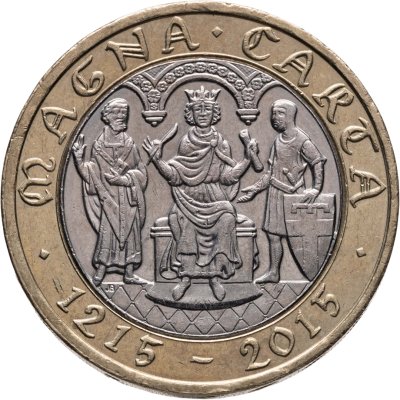 купить Великобритания 2 фунта (pounds) 2015 "800 лет Великой хартии вольностей"
