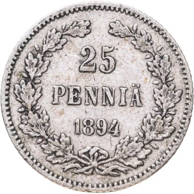 купить 25 пенни 1894 L, монета для Финляндии