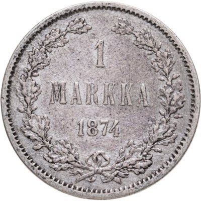 купить 1 марка 1874 S Российская Финляндия