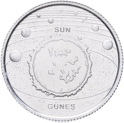 купить Турция 1 куруш 2022 Планеты Солнечной системы - Солнце