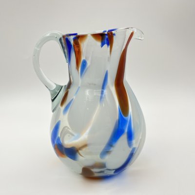 купить Кувшин с декором виде цветных полос, цветное стекло, гутная технка, СССР, 1970-1980 гг.