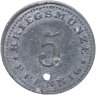 Купить Германия, Абенсберг 5 пфеннигов 1917