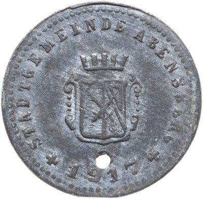 купить Германия, Абенсберг 5 пфеннигов 1917