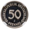 Купить Германия 50 пфеннигов (pfennig) 1987 J знак монетного двора: "J" - Гамбург в слабе DNC PF69