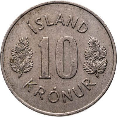 купить Исландия 10 крон (kronur) 1967