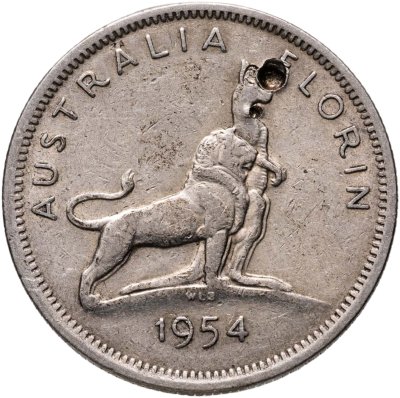 купить Австралия 1 флорин 1954 "Визит королевы Елизаветы II в Австралию"