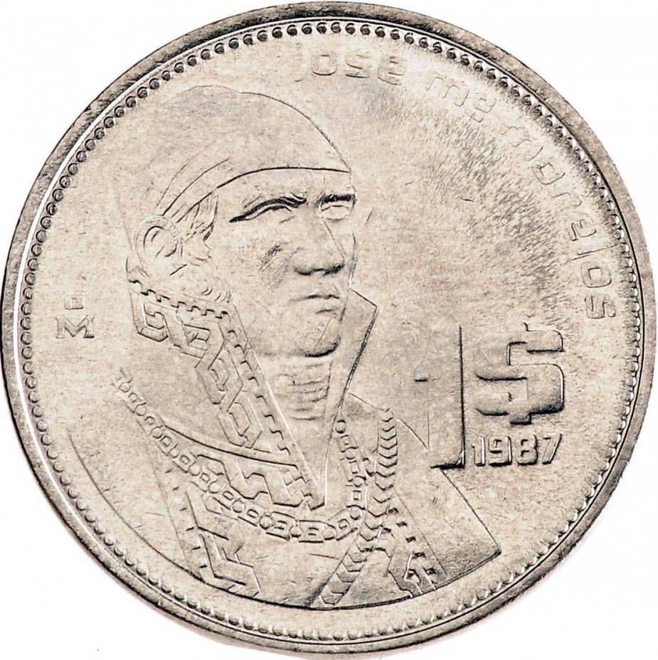 купить Мексика 1 песо 1987