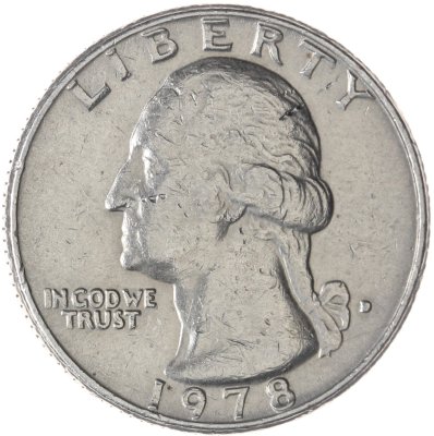 купить США 25 центов (квотер, 1/4 доллара, quarter dollar) 1978 Washington Quarter (Вашингтон)