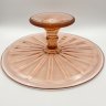 Купить Блюдо на высокой ножке (тортница) в стиле Art Deco, стекло, пресс, стекло, пресс, Бельгия, 1930-1950 гг.