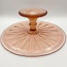 Купить Блюдо на высокой ножке (тортница) в стиле Art Deco, стекло, пресс, стекло, пресс, Бельгия, 1930-1950 гг.