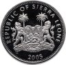 Купить Сьерра-Леоне 1 доллар (dollar) 2005 "Иоанн Павел II - Смерть папы, 2 апреля 2005"
