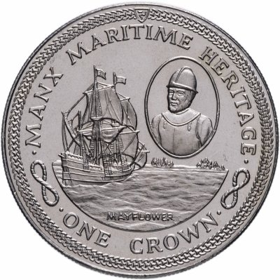 купить Остров Мэн 1 крона 1982 "Морское наследие - Мейфлауэр"