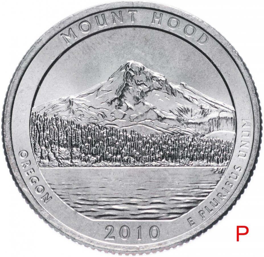 купить США 1/4 доллара (25 центов, квотер) 2010 P — "Национальный лес Маунт Худ" (5-й парк)